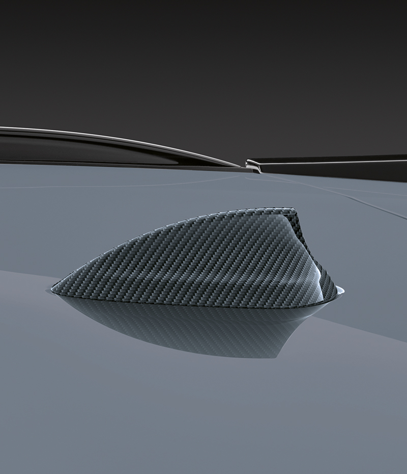 ARAMIDE AERIAL COVER IN CARBON FIBRE. 